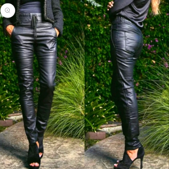 BEVY FLOG Pants - BEVY FLOG NWT Dark Hunter Green Vegan Leather Shely Bevy Flog Size 30